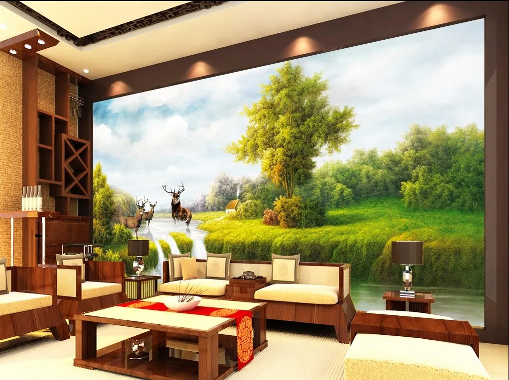 Tranh dán tường phòng khách – Tăng tính thẩm mỹ cho không gian sống