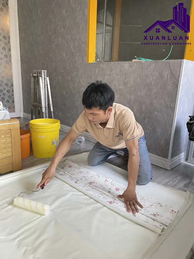 Hướng dẫn dán giấy tường Hàn Quốc