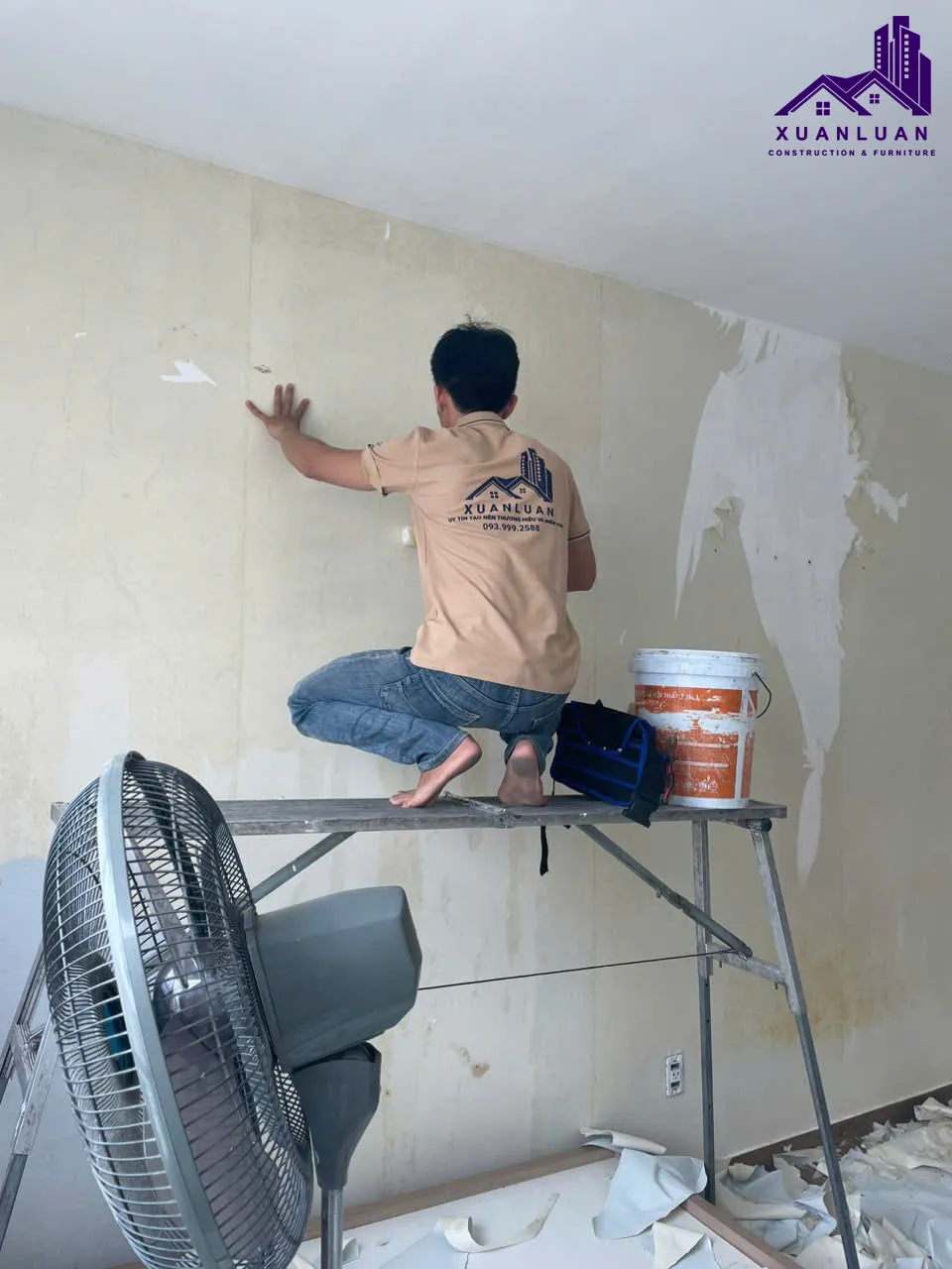 Hướng dẫn dán giấy tường Hàn Quốc